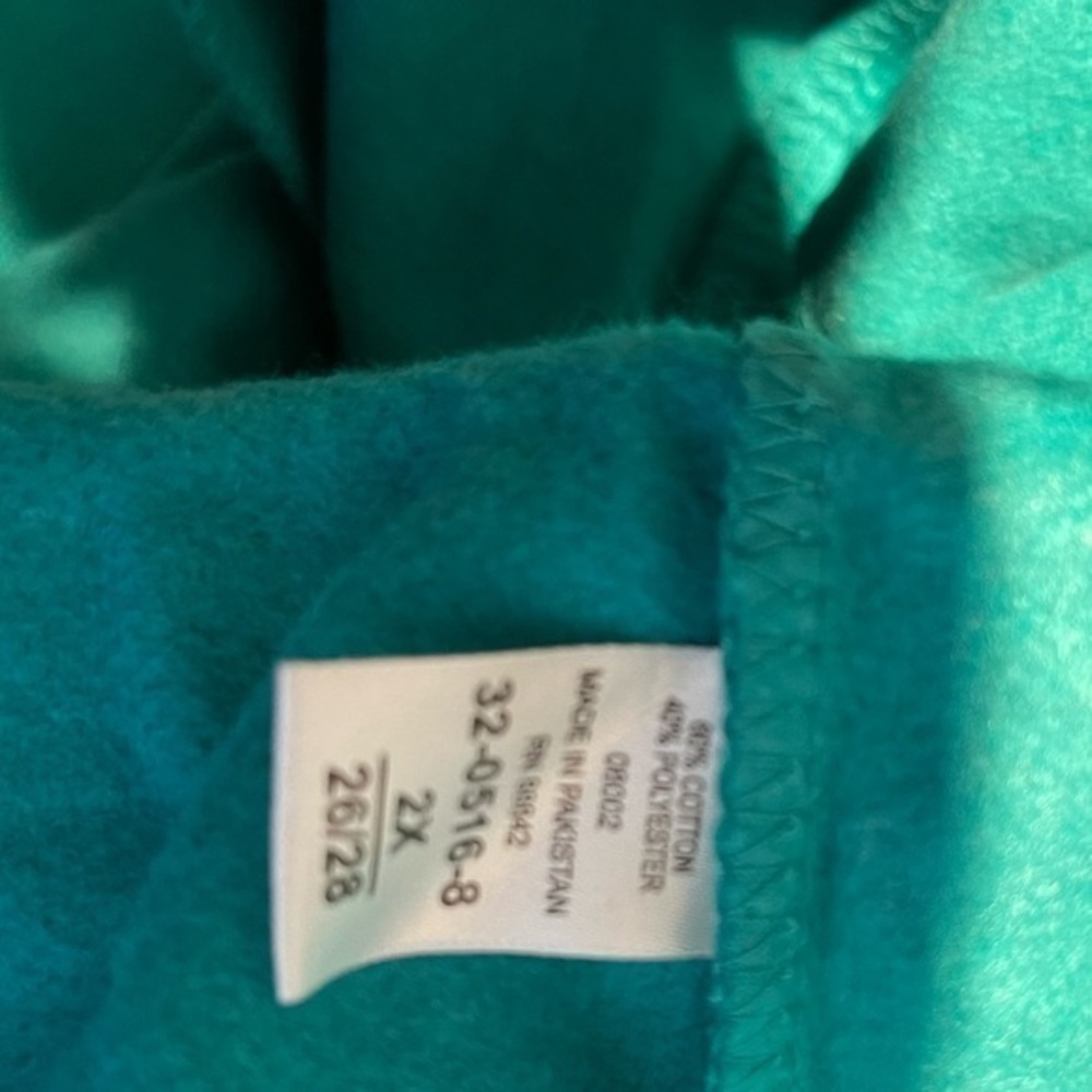 NWOT Woman Within 2X (26/28) green snap scoop neck long sleeve sweatshirt jacket - Picture 5 of 8